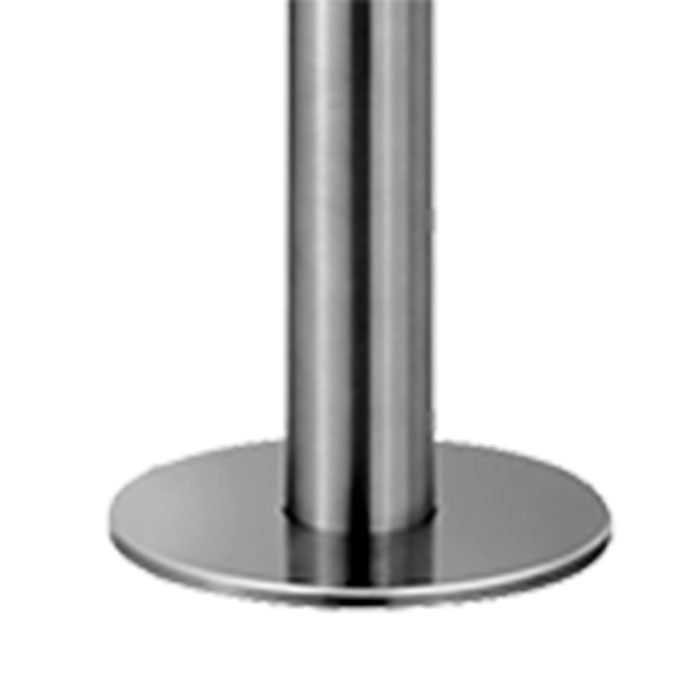 Ducha Exterior Sined Quartu Acero Inoxidable 316l Con Rociador y Lavapies h 2289 Cm Inox Conexiones De Base Ocultas