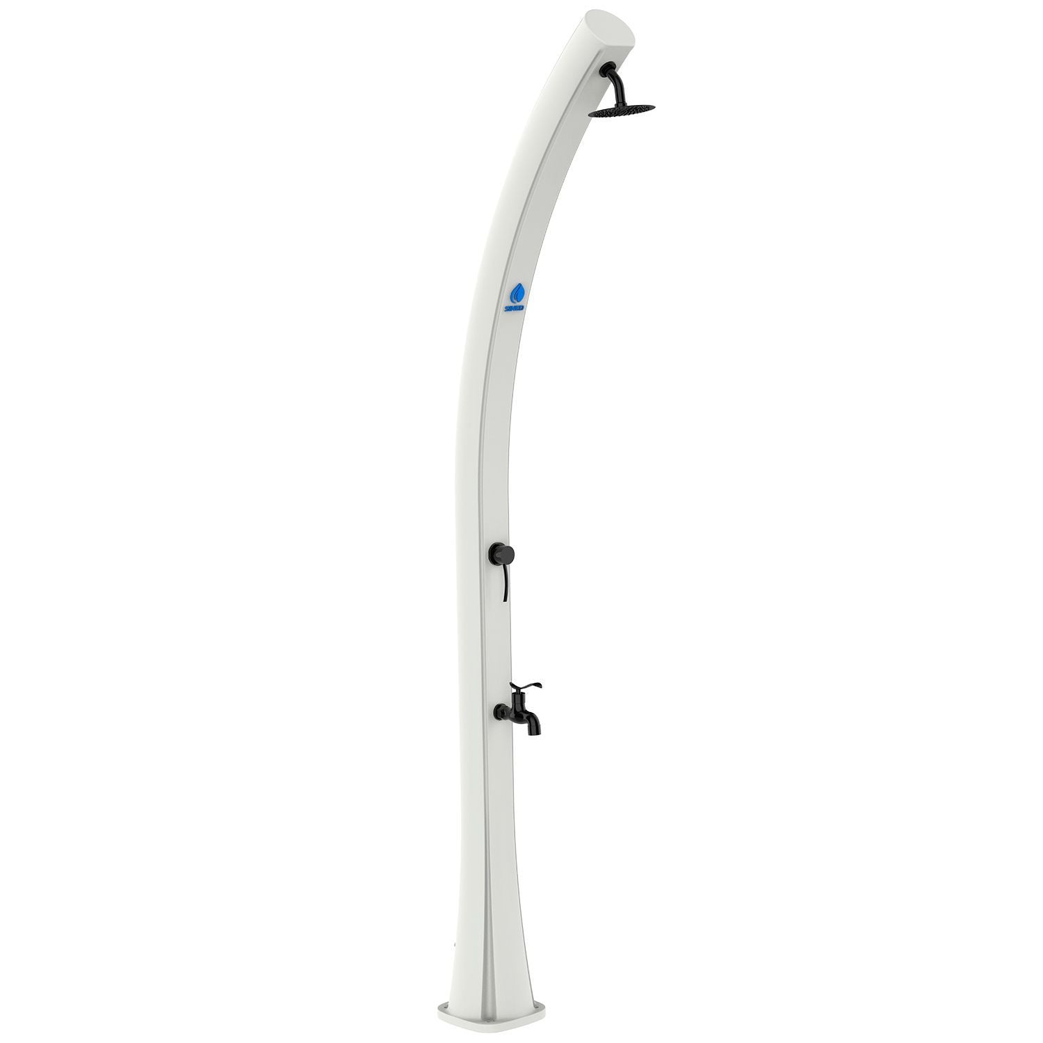 Ducha Solar De Jardim Sole Branca Com Curva Sined