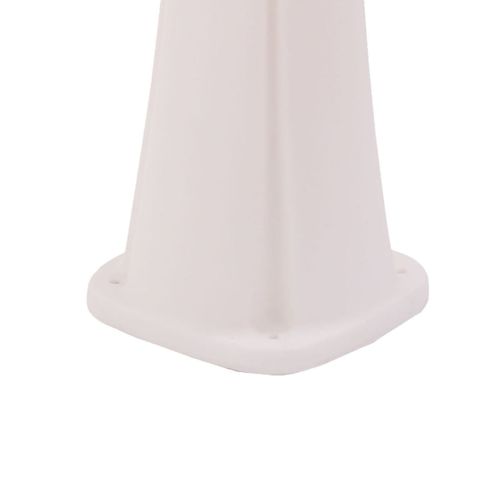 Sined Sole Bianca gebogene Polyethylen-Dusche mit Solarheizung und Fußbad, weiß