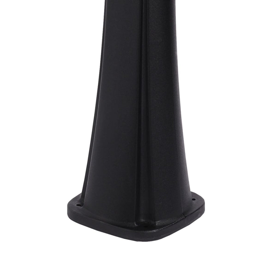 Douche Extérieure Jardin Solaire Noire Sole Nera Avec Pommeau Rond Réservoir 25l Robinet Lave-pieds Hauteur 226 Cm Structure Courbée En Polyéthylène HD Douche Solaire Avec Filtre à Calcaire Et Couvercle Sined