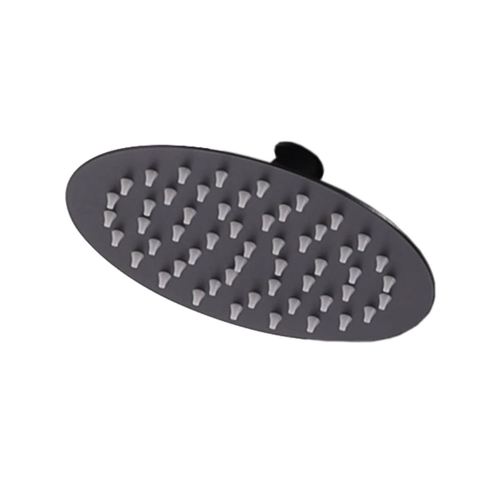 Douche Extérieure Jardin Solaire Noire Sole Nera Avec Pommeau Rond Réservoir 25l Robinet Lave-pieds Hauteur 226 Cm Structure Courbée En Polyéthylène HD Douche Solaire Avec Filtre à Calcaire Et Couvercle Sined