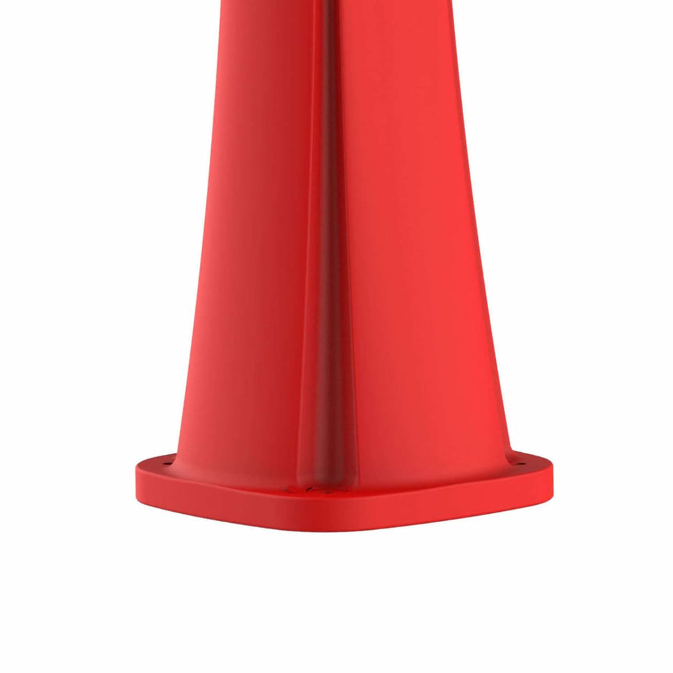 Sined Sole HD gebogene Dusche aus Polyethylen mit Sprühgerät und 25-l-Fußwaschanlage, Rot