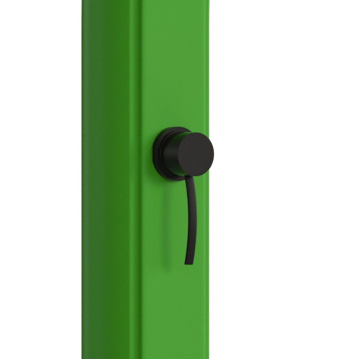 Sined Sole Curva Hd Polietileno Duche Com Lava-pés Tanque Verde 25 Litros Acessórios Metal Preto