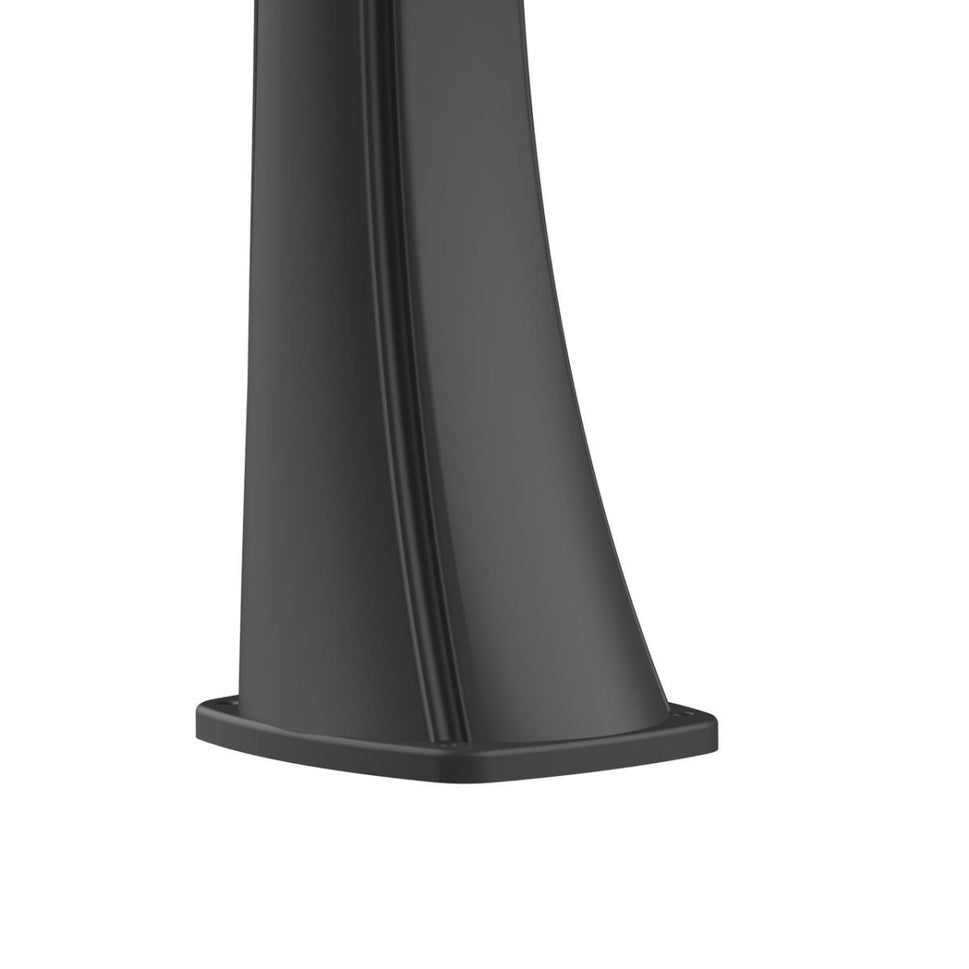 Sined Sole Xxl Zonne-douche Boog Voor Tuin Met Voetafspoeling Antikalkfilter Zwarte Filter Ronde Douche Voetafspoeling Kraan Metaal Accessoires Zwarte Kleur