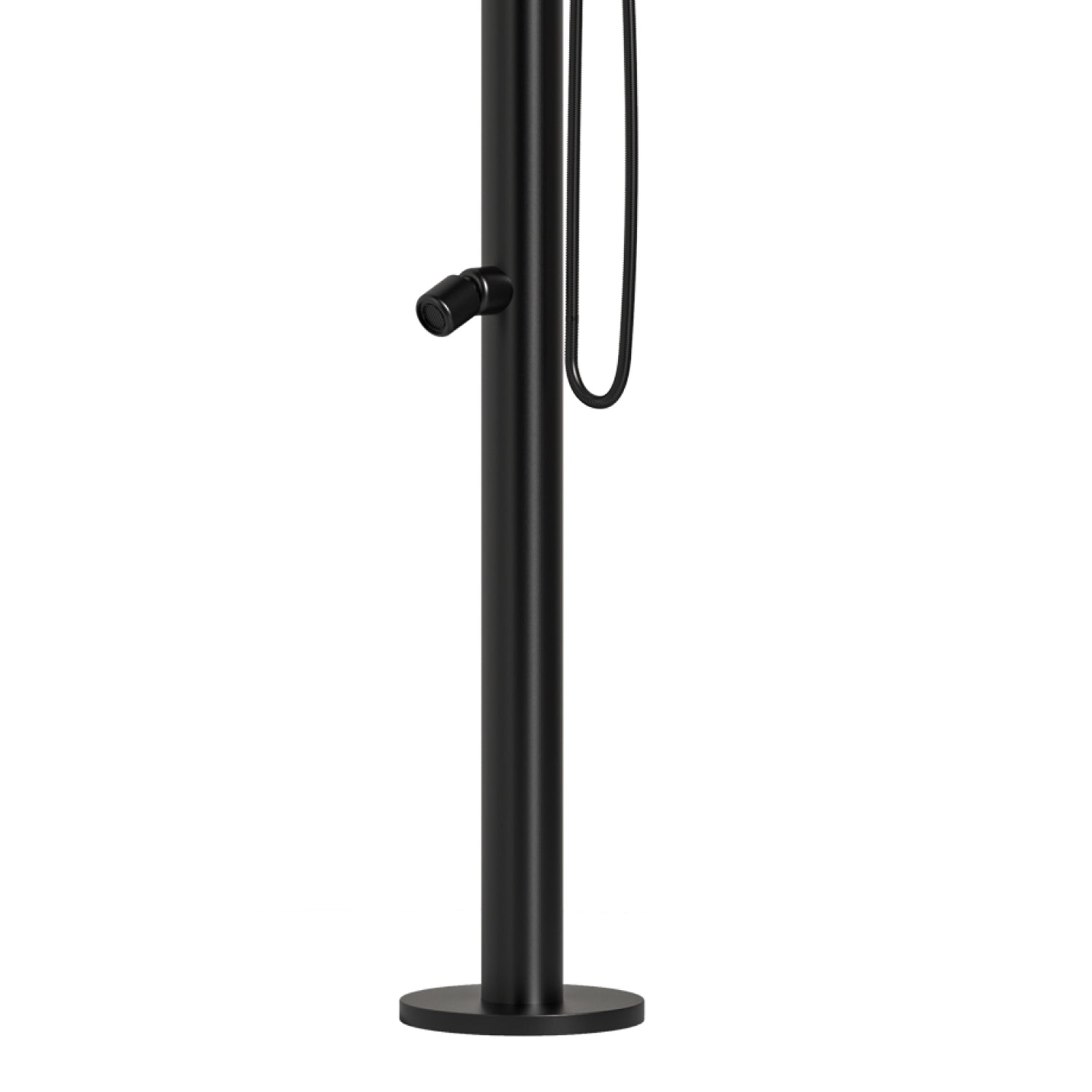 Stainless Steel Shower Stintino with Black Rotating Showerhead Sined