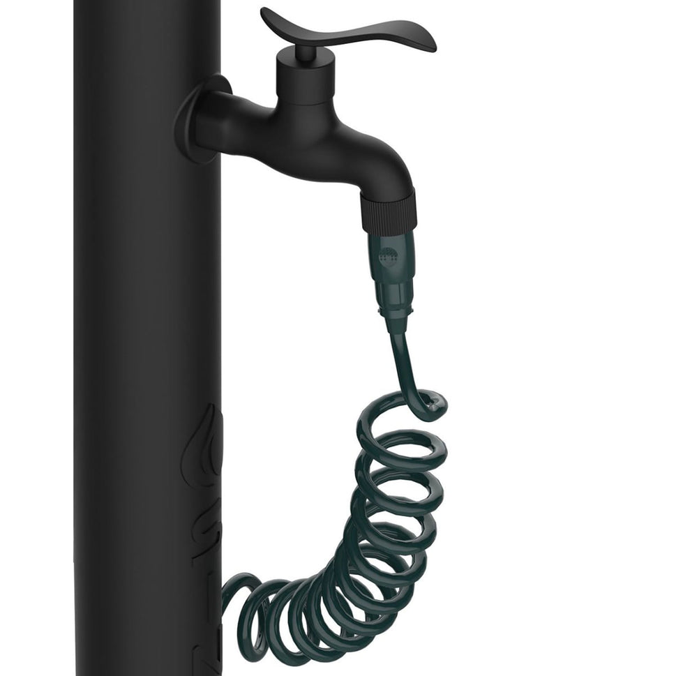 Sined Fontaine de Jardin Extérieure Avec Connexion Latérale Pro en Noir Avec Tuyau de 75m Idéale Pour Piscines Jardins et Espaces Extérieurs Fontaine de Jardin Pour Extérieur Noire