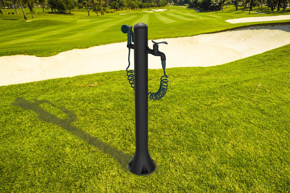 Sined Fontaine de Jardin Extérieure Avec Connexion Latérale Pro en Noir Avec Tuyau de 75m Idéale Pour Piscines Jardins et Espaces Extérieurs Fontaine de Jardin Pour Extérieur Noire