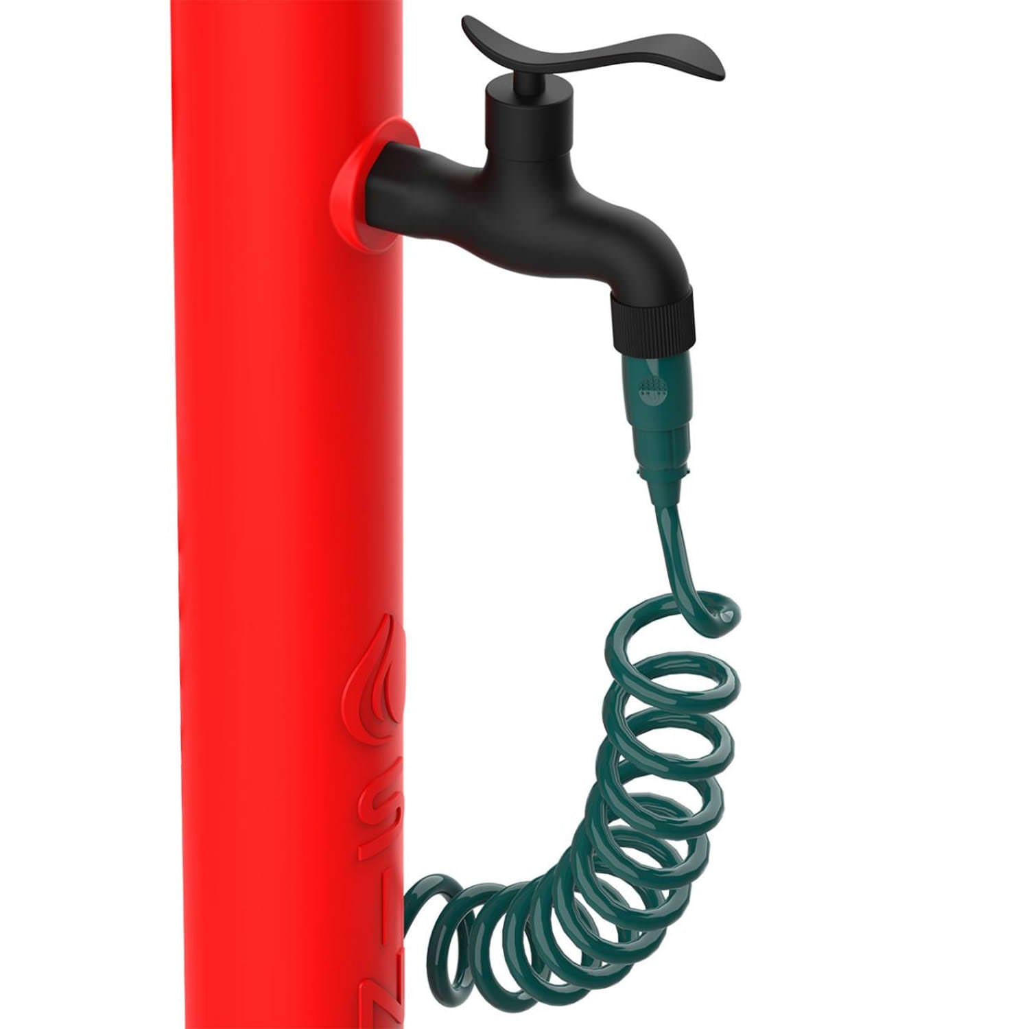 Fontaine de jardin en polyéthylène avec tuyau et pistolet Pro rouge Sined