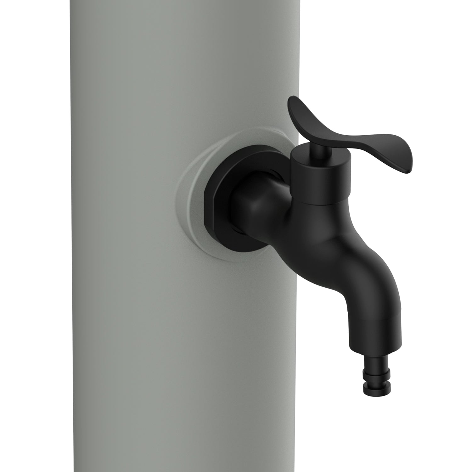 Fontaine d'eau en polyéthylène pour extérieur non traitée avec connexion d'eau latérale en polyéthylène haute résistance