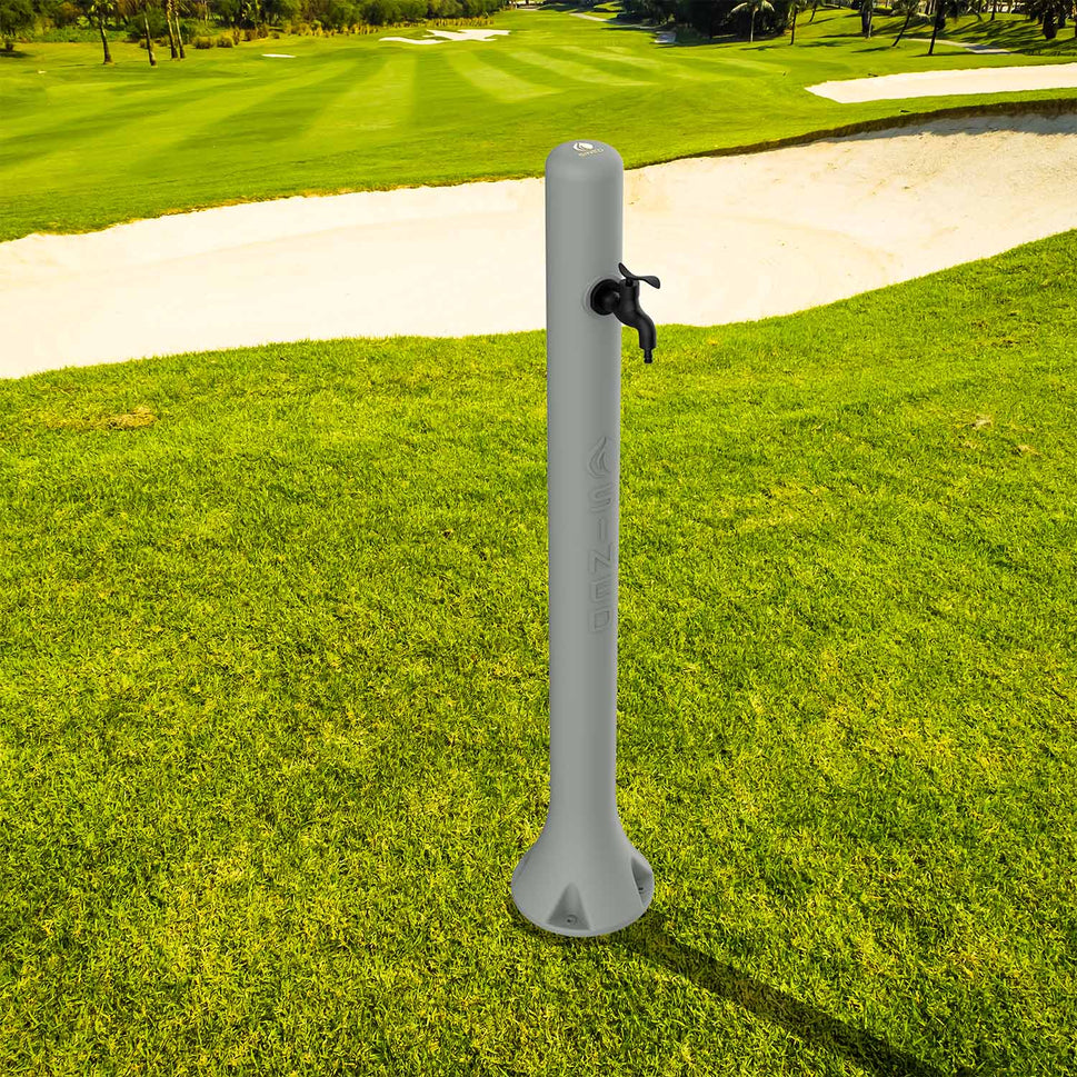 Fontaine d'eau en polyéthylène pour extérieur non traitée avec connexion d'eau latérale en polyéthylène haute résistance