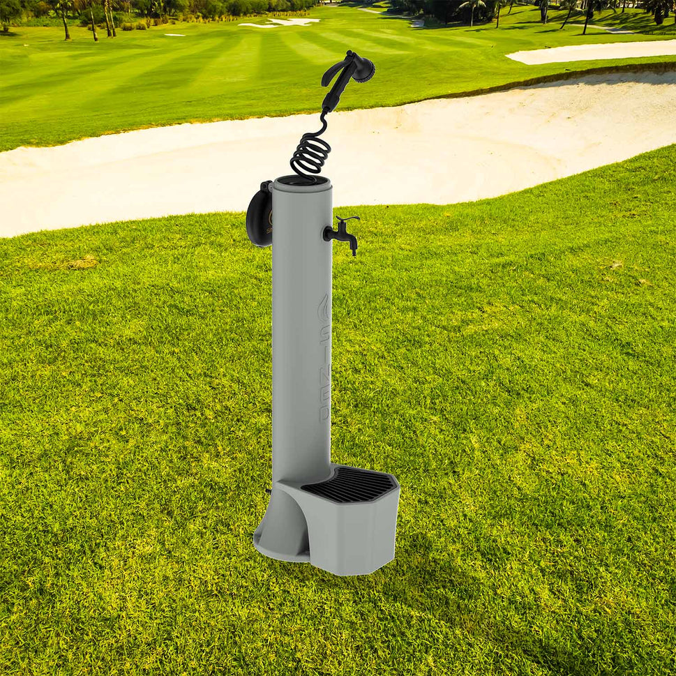 Sined Tritone Pro Source en Polyéthylène avec Prise Double et Panier Tórtola Facile à Installer avec Tuyau de 75 m de Longueur