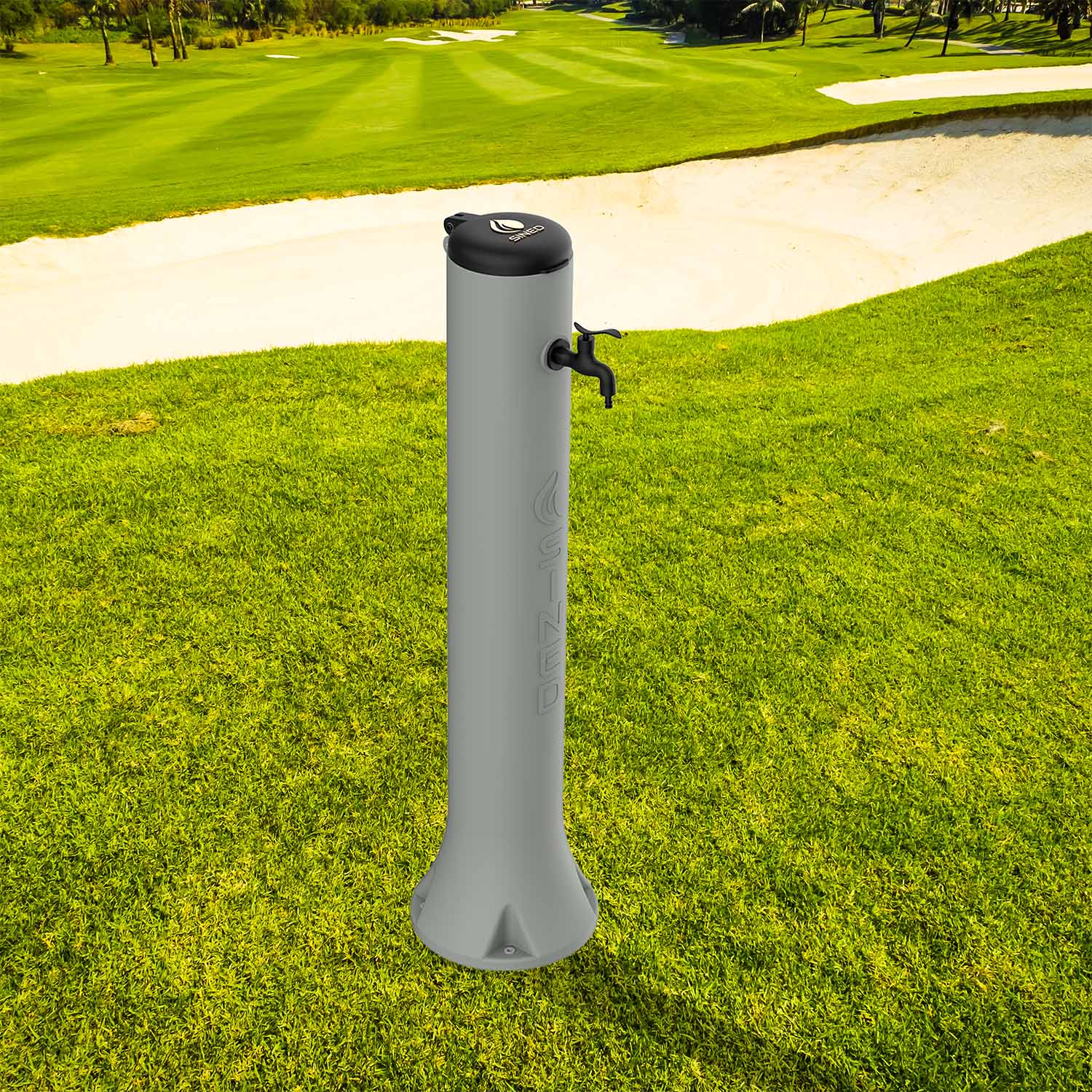 Fontaine Jardin Tritone Hdpe Gris Avec Crochet En Caoutchouc Sined