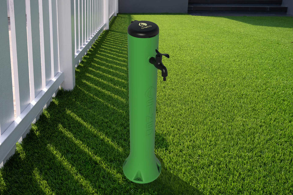 Fontaine de jardin Sined Tritone en PEHD avec crochet pour tuyau h 100 cm vert