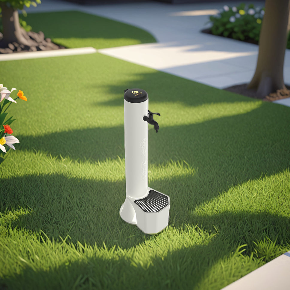 Kit Source Extérieure Sined Triton Avec Seau De 5 Litres En Polyéthylène Blanc Fabriqué En Polyéthylène Haute Résistance