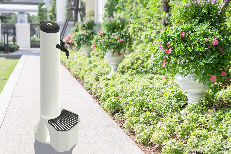 Kit Source Extérieure Sined Triton Avec Seau De 5 Litres En Polyéthylène Blanc Fabriqué En Polyéthylène Haute Résistance