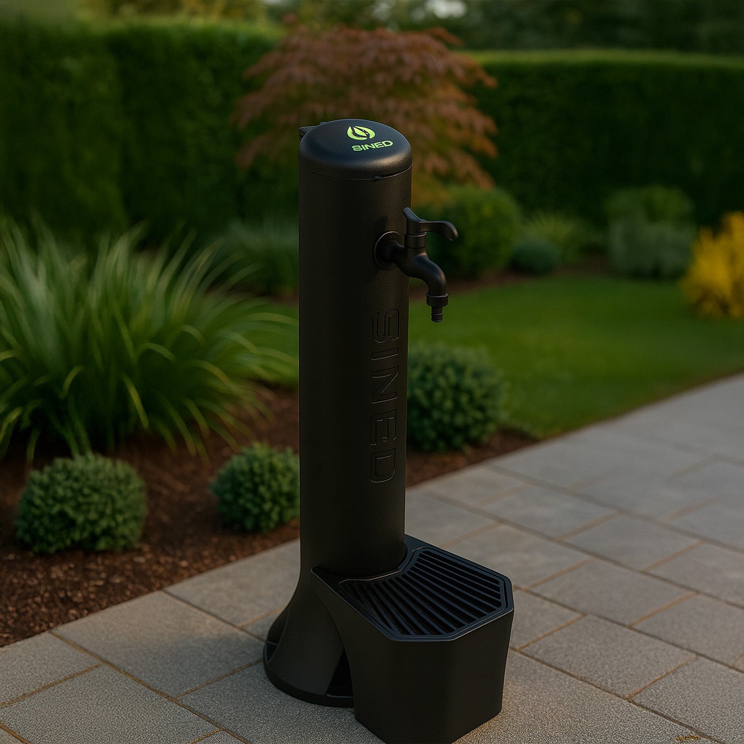 Sined Triton Kit Composé D'une Source et D'un Seau de 5 Litres en Polyéthylène Noir Fabriqué en Polyéthylène HD