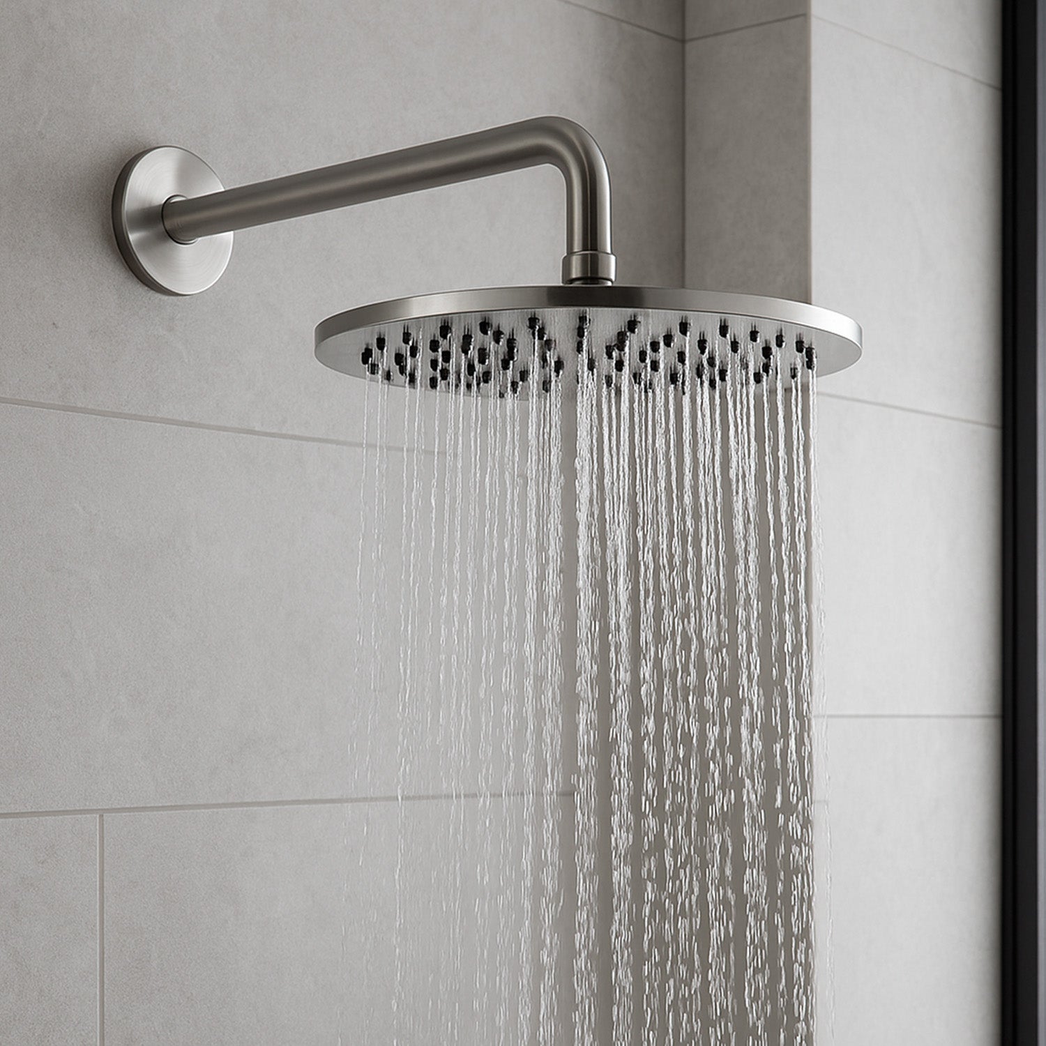 SINED 25 cm mat RVS douchearmset voor wandmontage, roestvrij staal 316L - Model LEVANTE