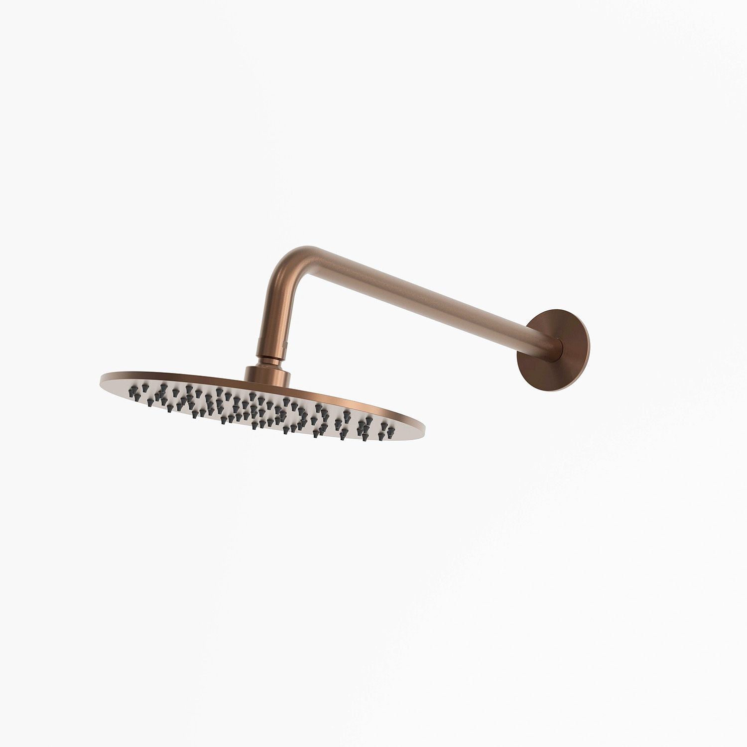 SINED Wanddouchearm en Douchekopset van 316L Roestvrij Staal met Roze Goud Afwerking, 25 cm Douchekop voor Binnen en Buiten, Corrosiebestendig, Model Levante