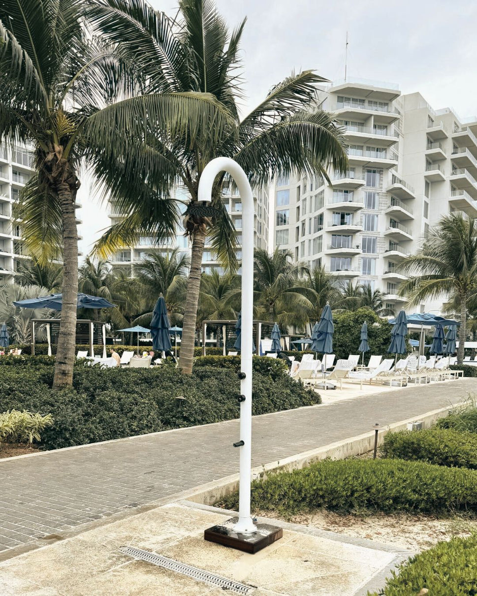 Sined Luna Alu Weiß Aluminium Dusche Doppelter Wasseranschluss Iswitch Dusche und Thermometer Weiß