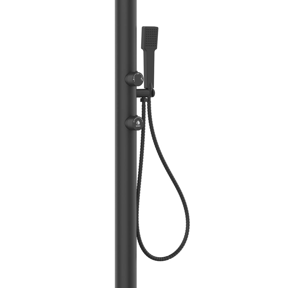 Black Moon Aluminum Garden Shower with Double Iswitch Sined