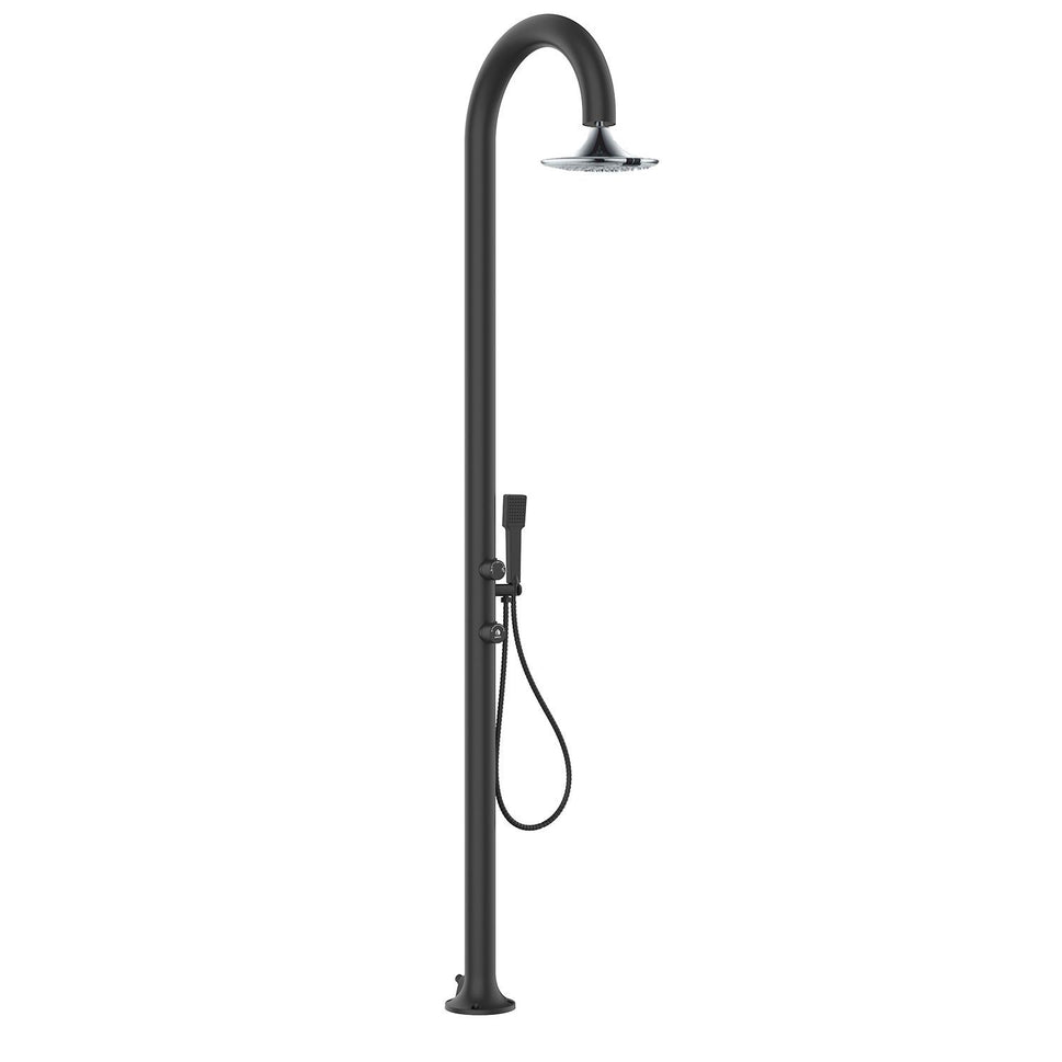 Black Moon Aluminum Shower with Sensor and Double Sprayer Sined