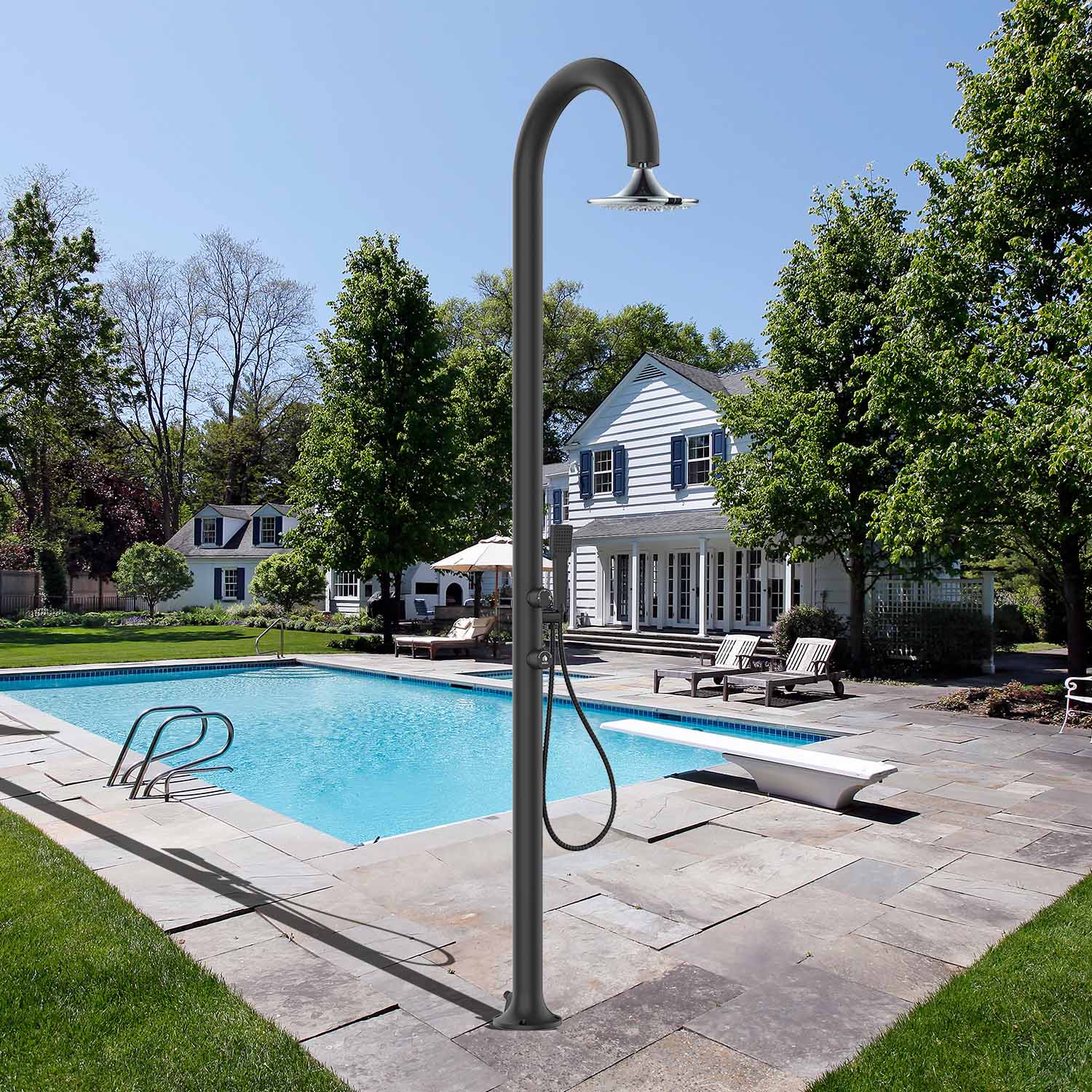 Doccia in Alluminio Luna Nera con Sensore e Doppio Getto Sined