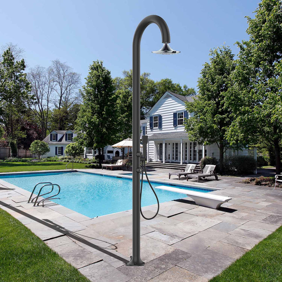 Black Moon Aluminum Shower with Sensor and Double Sprayer Sined