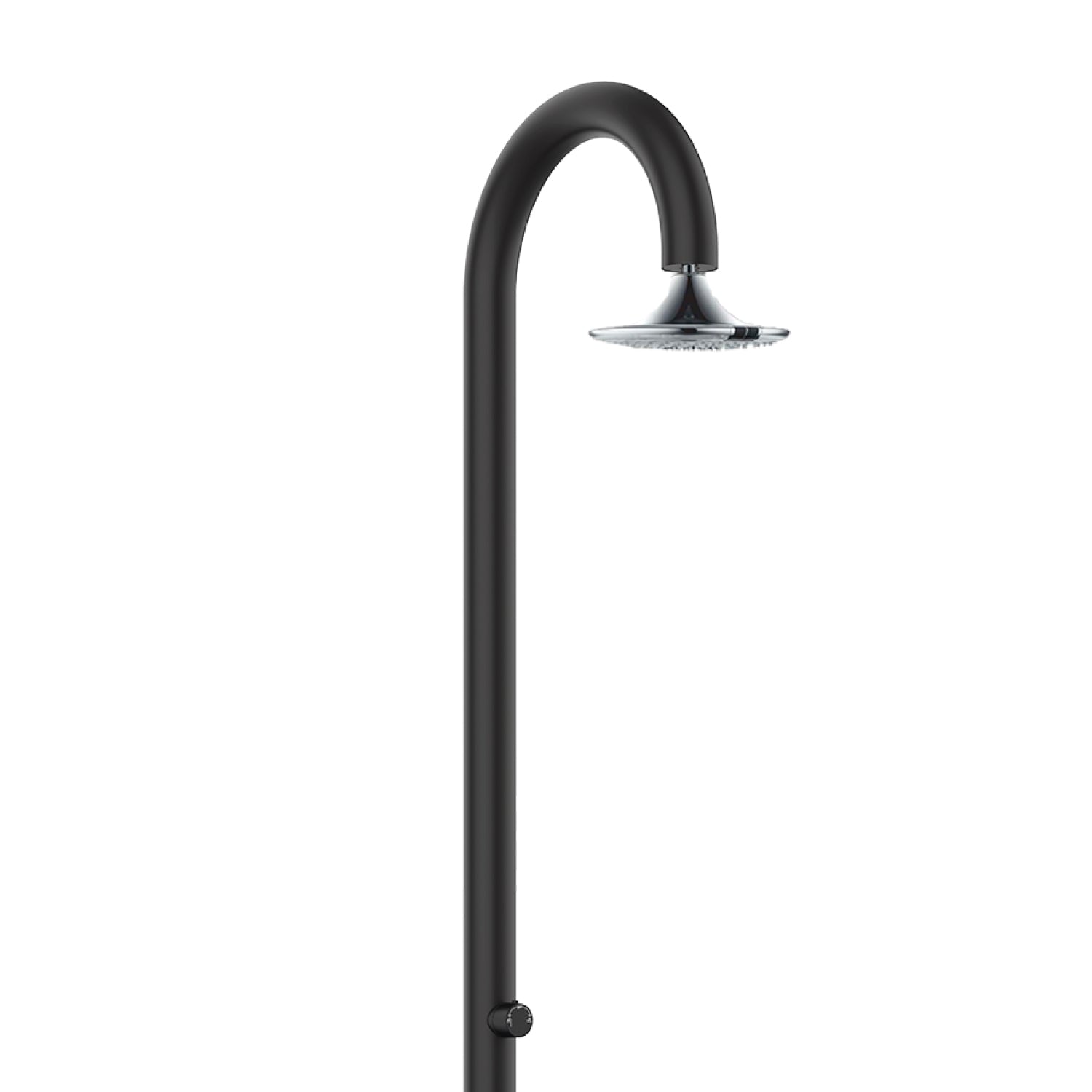 SINED Douche en Aluminium Noir avec Pommeau avec Capteur Manuel Conçue pour Montage Intérieur et Extérieur Connexion eau chaude et froide par le côté ou le dessous LUNA ALU NERA SENSOR