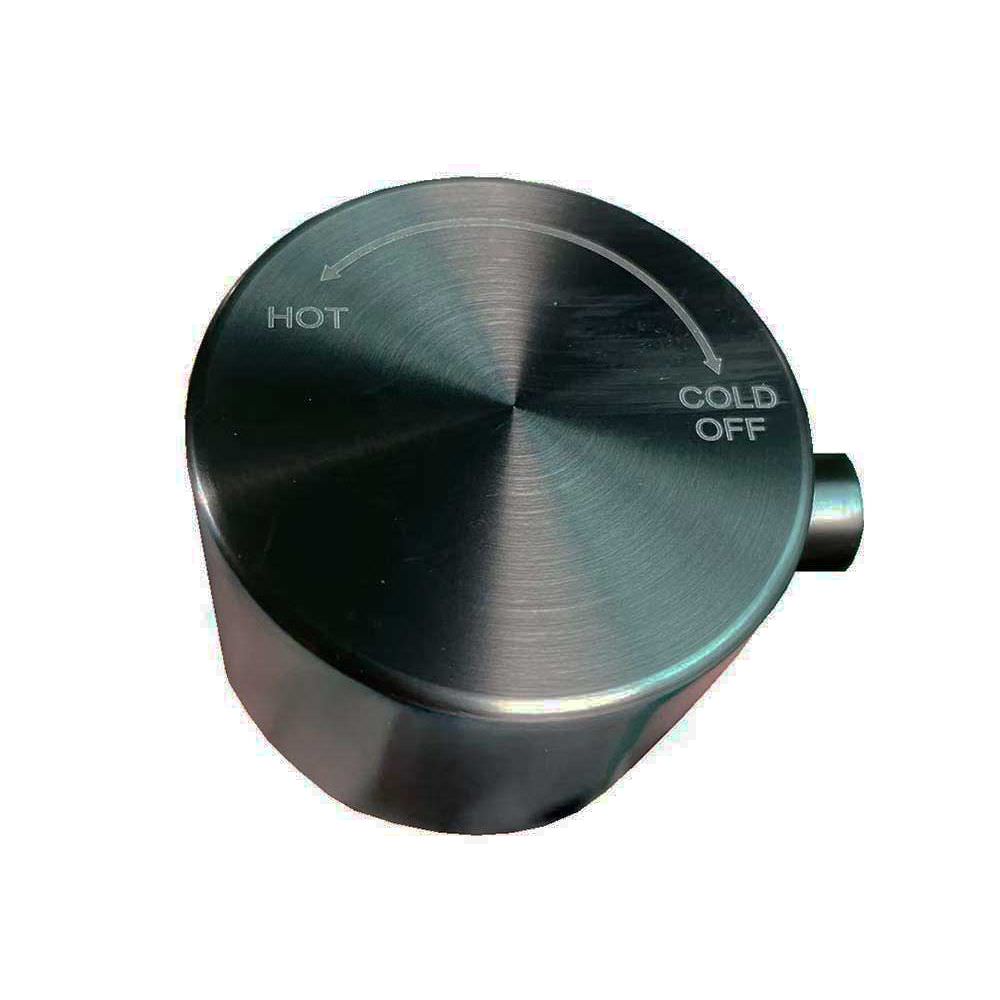 Poignée en inox couleur canon de fusil pour mitigeur de douche de jardin