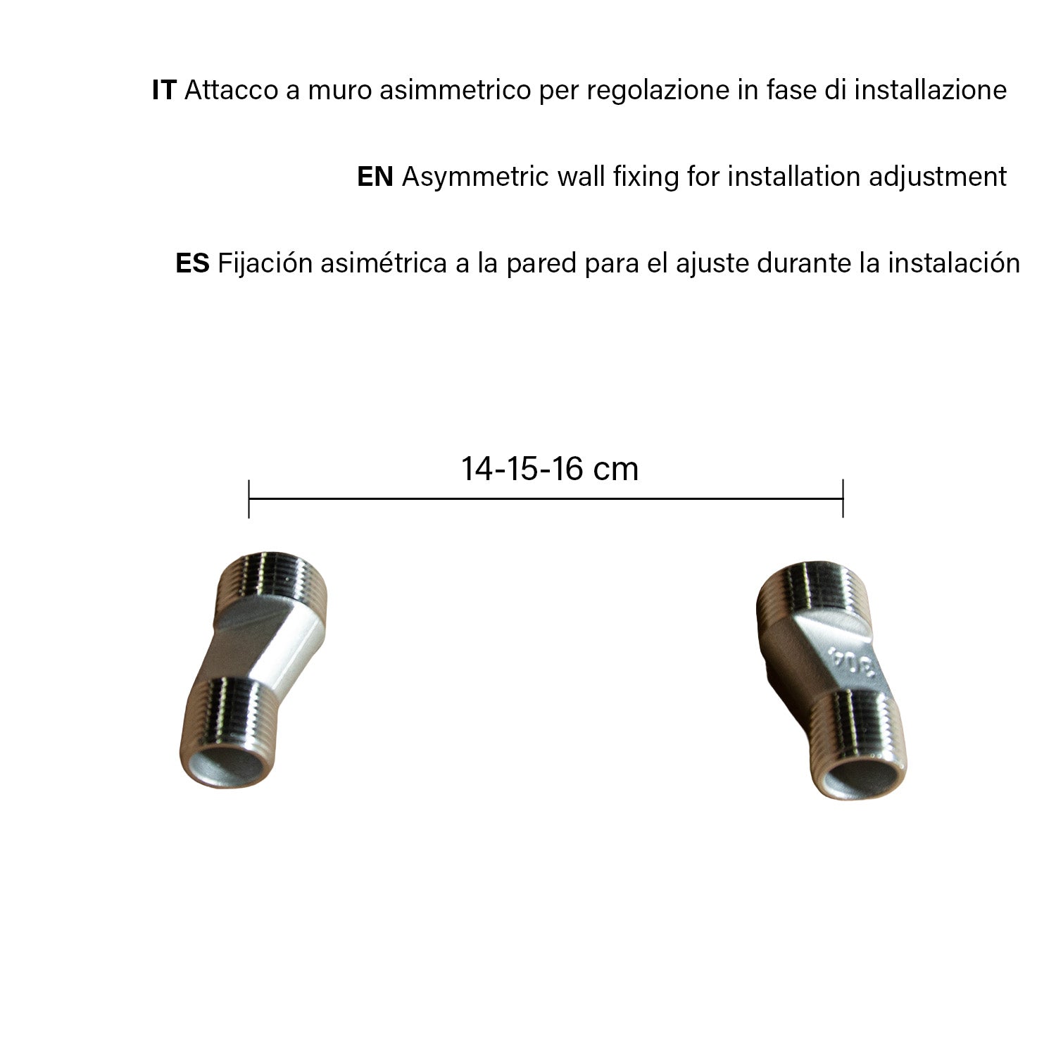 SINED Misturadora de Banho e Duche em Aço Inoxidável 316L na Cor Inox Satinado com Controlo de Temperatura, Saída de Água e Design Resistente - Modelo LEVANTE