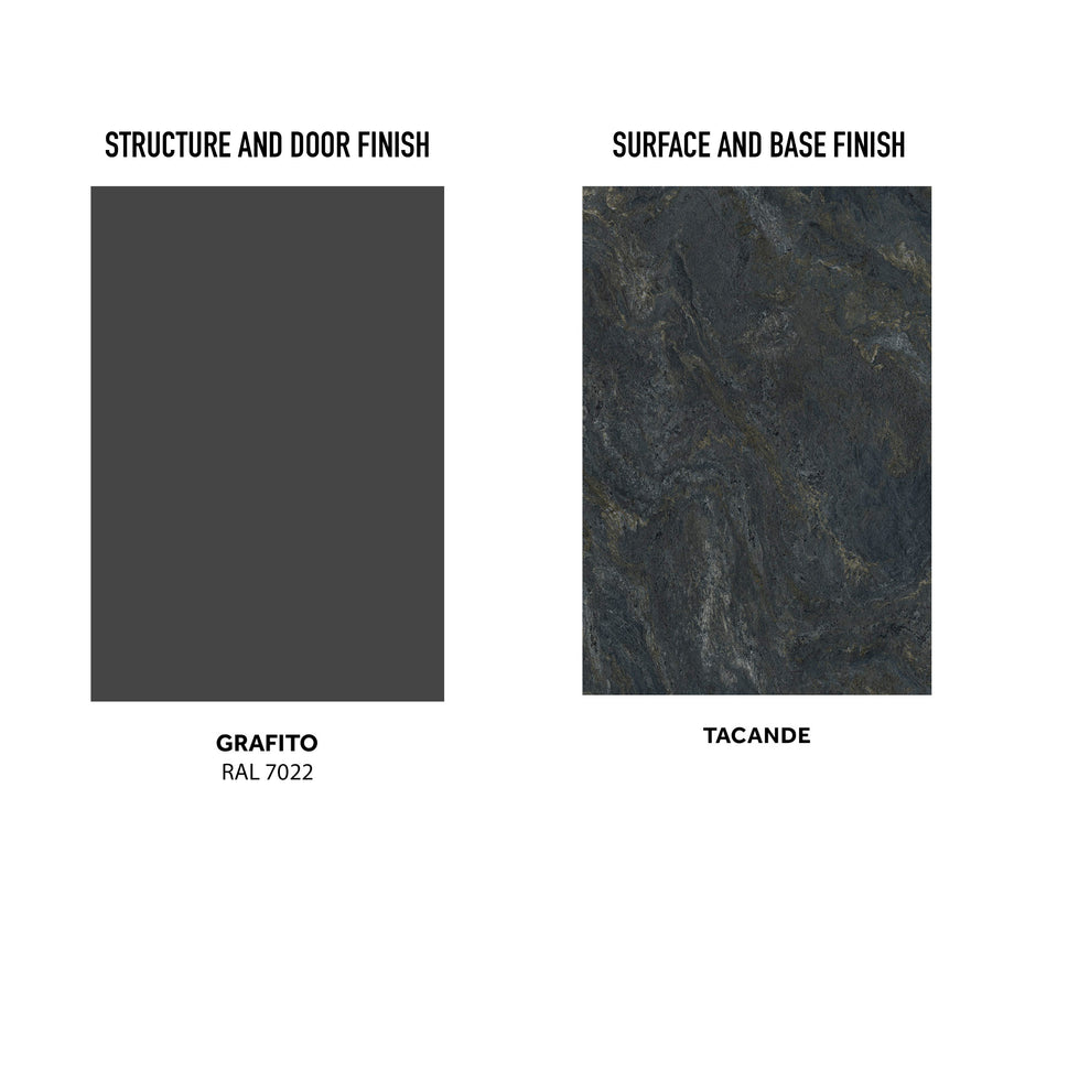 Sined Complete Furniture Arosio 108 Anthracite Wood and Electric Fireplace 1500w Remote Control Handmade Quality Resistance and Design for Any Environment Remote Control