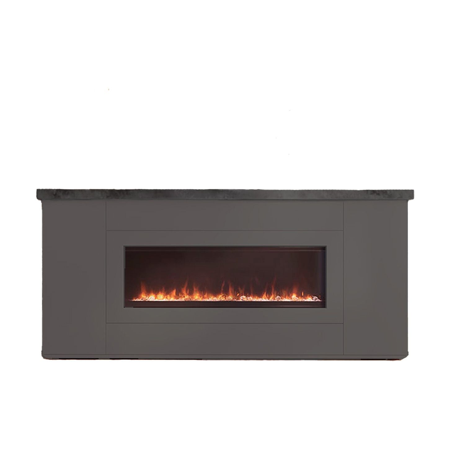 Sined Desio 108 Complete Wooden Furniture with Electric Fireplace 1500w Remote Control Anthracite Refined and Elegant Quality Handmade Wooden Furniture Ideal for Any Home or Office Environment