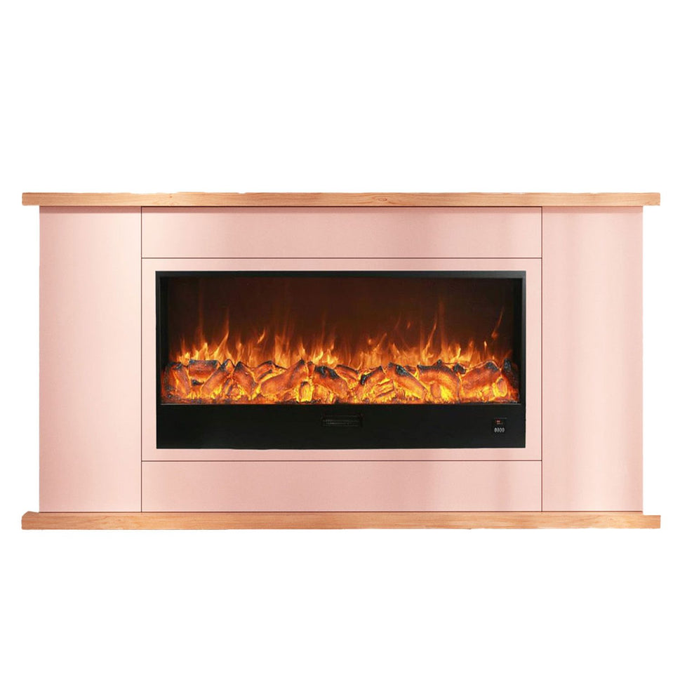 Sined Desio 108 Complete Wooden Furniture with Electric Fireplace 1500w Remote Control Pearl Gray The Design of Desio 108 is Ideal for Modern Homes Commercial Spaces Hotels and Beverages