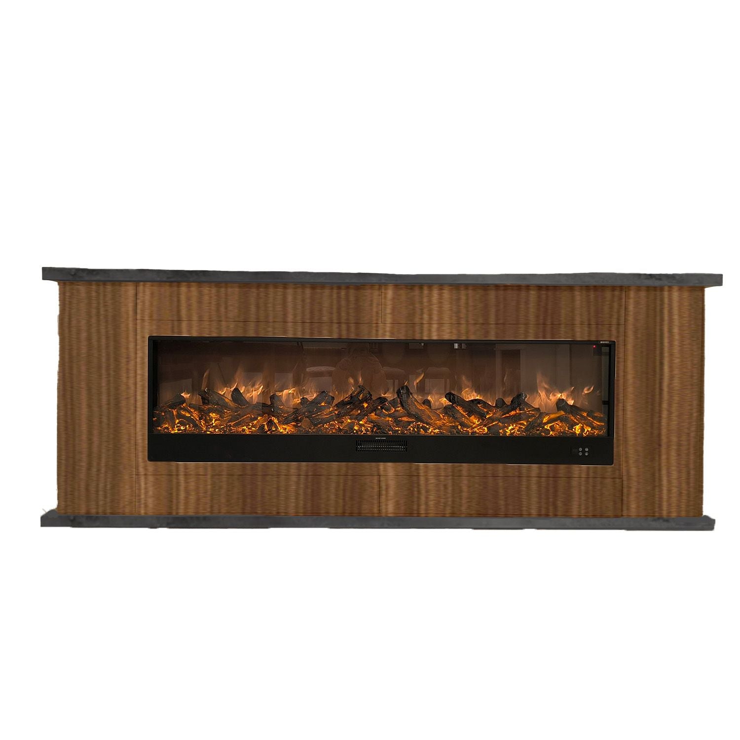 Sined Desio 150 Mueble Completo De Madera Marrón Con Chimenea Electrica De 1500w y Mando a Distancia Muebles De Alta Calidad Hechos a Mano Elegancia y Diseno Para Cada Ambiente