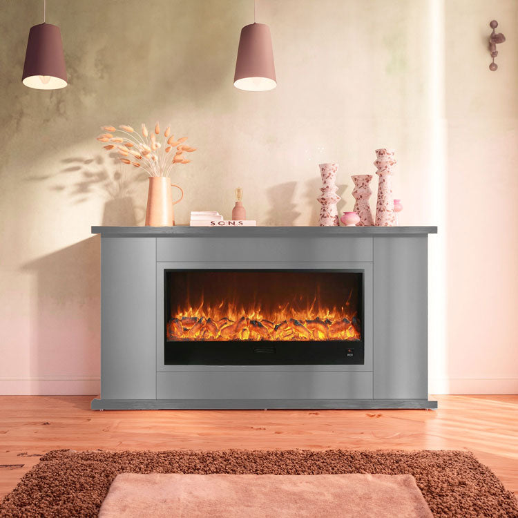 Sined Completo Desio 180 Muebles De Madera Antracita Con Mando a Distancia Chimenea Electrica 1500w Muebles Artesanales De Alta Calidad Resistencia y Diseno Para Cualquier Ambiente