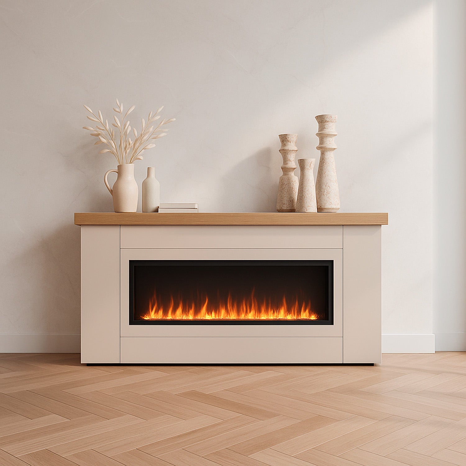 SINED MOBILECAMINODESIOISPICA Elegante mobile en madera con chimenea electrica Sined Ispica perfecto para calentar y decorar tu hogar Diseno moderno y calidad premium ¡Compra ahora