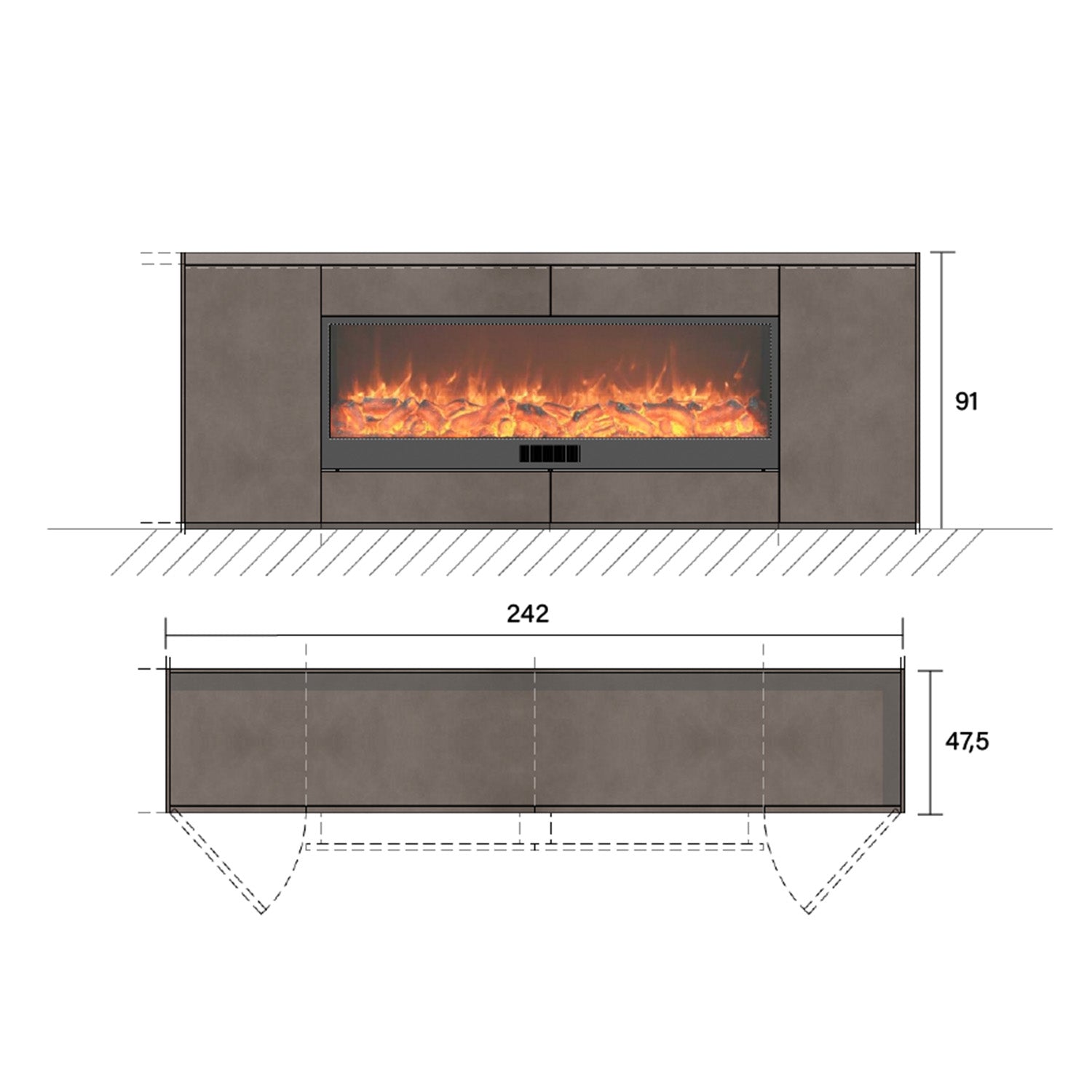 SINED MOBILECAMINOLISSONEVULTURE Discover the Lissone fireplace cabinet elegance and functionality in solid wood 100% Made in Italy design for every environment Secure purchase and fast delivery