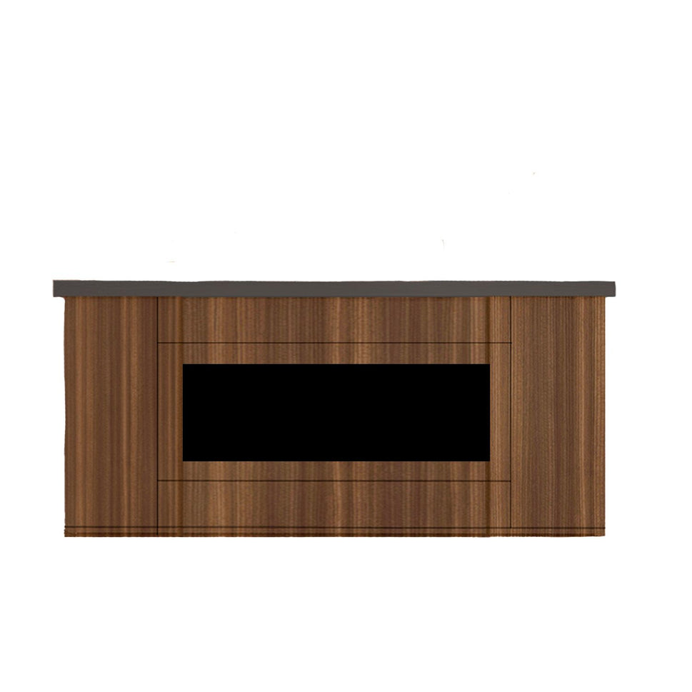 Sined Desio 108 Brown Fireplace Cabinet Sined Ispica 1500w Electric Fireplace Cabinet Refined and Elegant Brown Lacquered Wood with Graphite Top For All Interiors