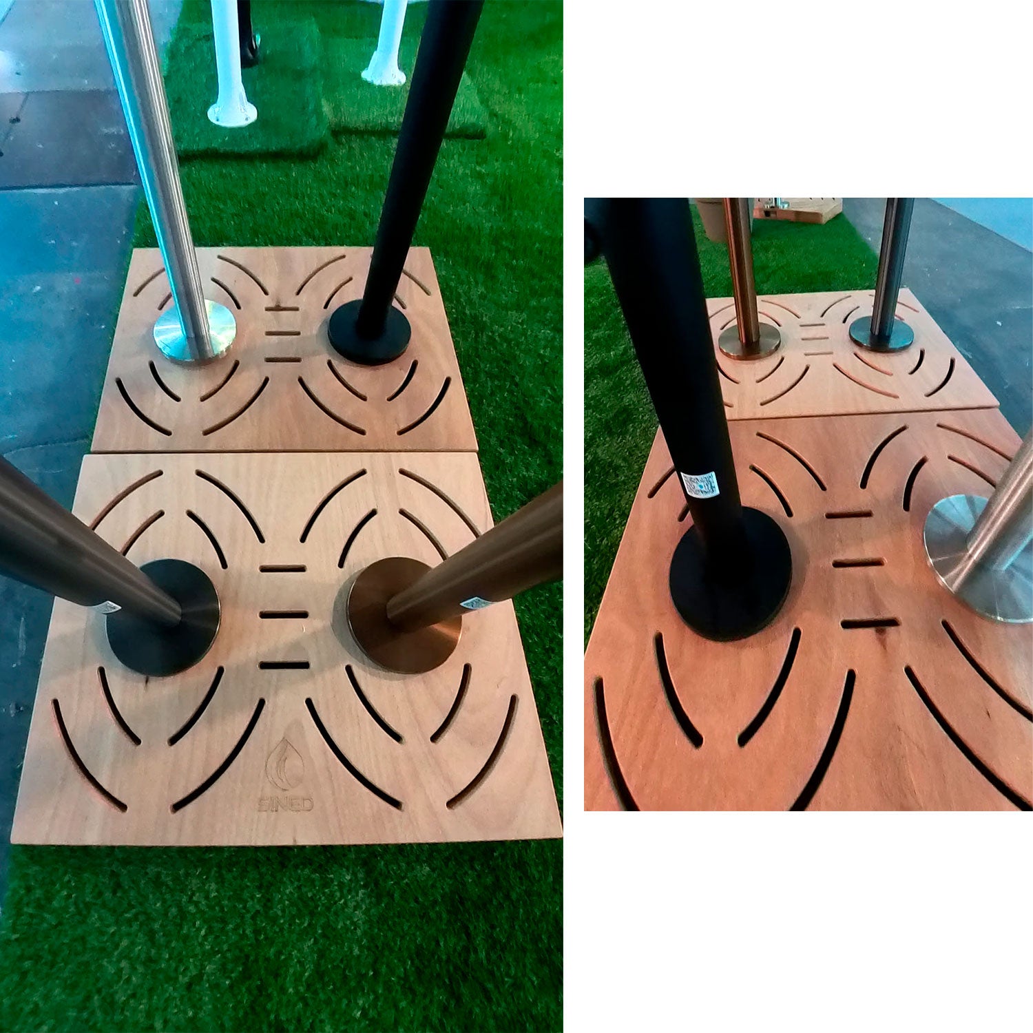 Plateforme Sined Pedad Double Niveau En Okoumé Pour Extérieurs Sined