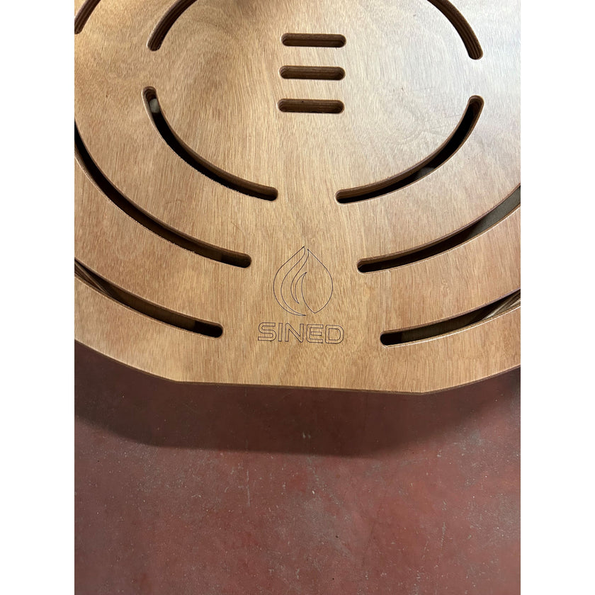 Pedana de madera Okume con ducha SINED y C-BOX