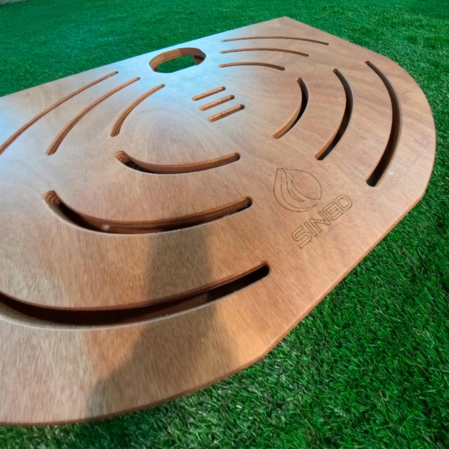 Socle Sined c Boîte Bois Okoumé Pour Douche Extérieure Sined