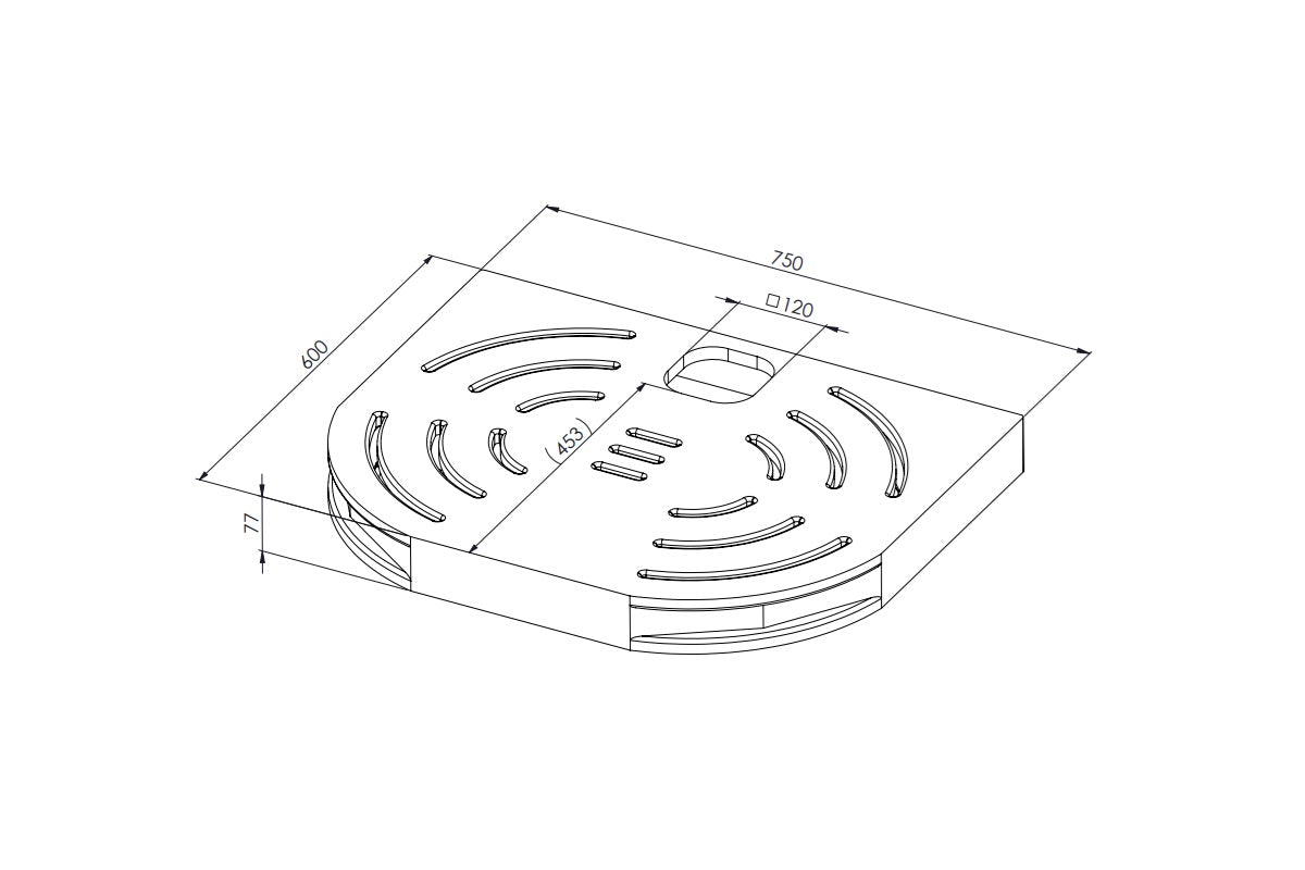 Socle Sined c Boîte Bois Okoumé Pour Douche Extérieure Sined