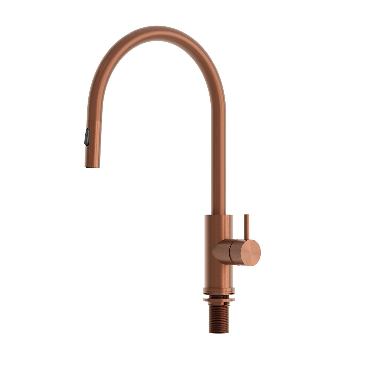 SINED Grifo de cocina extraíble oro rosa acero inoxidable 316L acabado satinado para interior y exterior LEVANTE