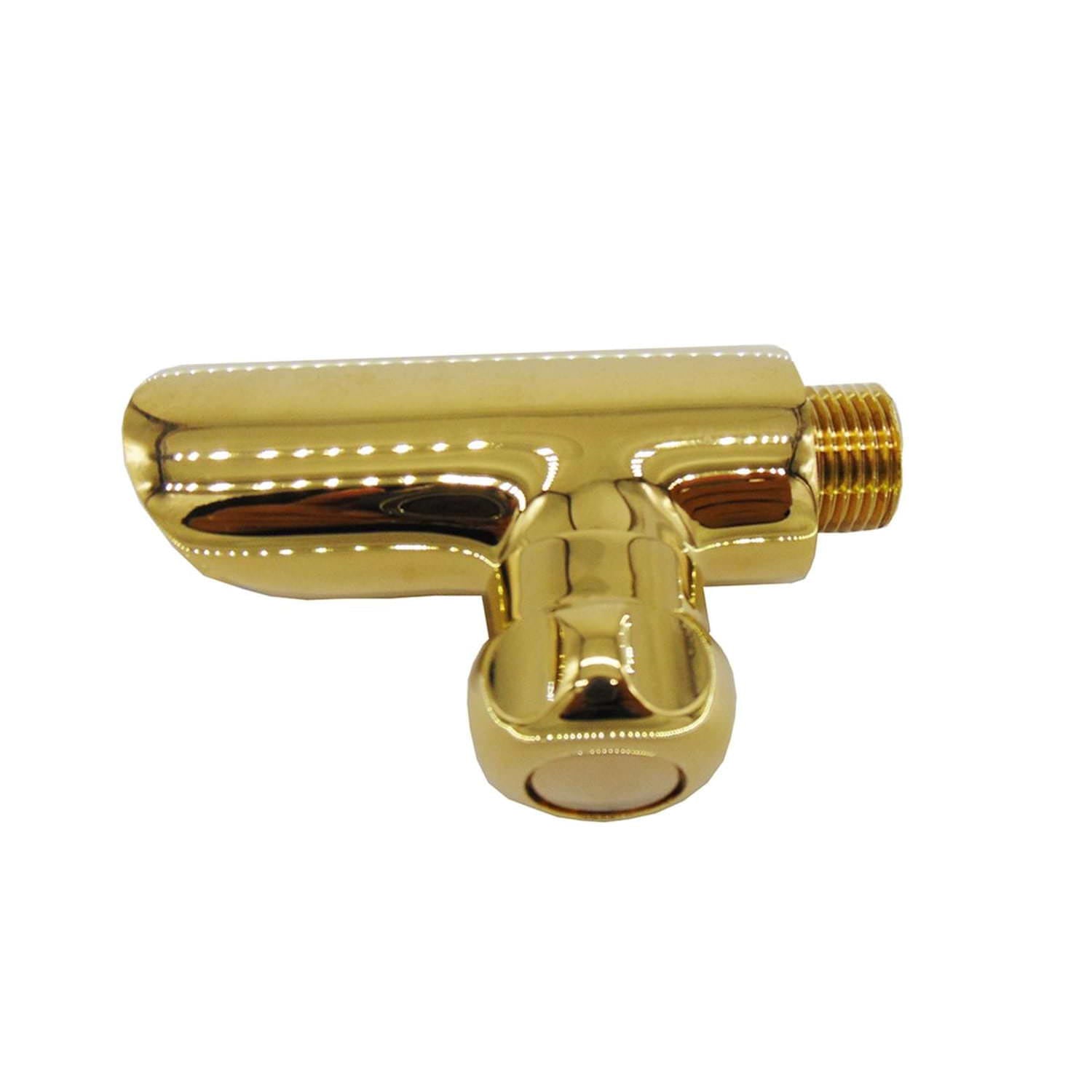 Grifo Curvo Oro Para Duchas Solares Sined