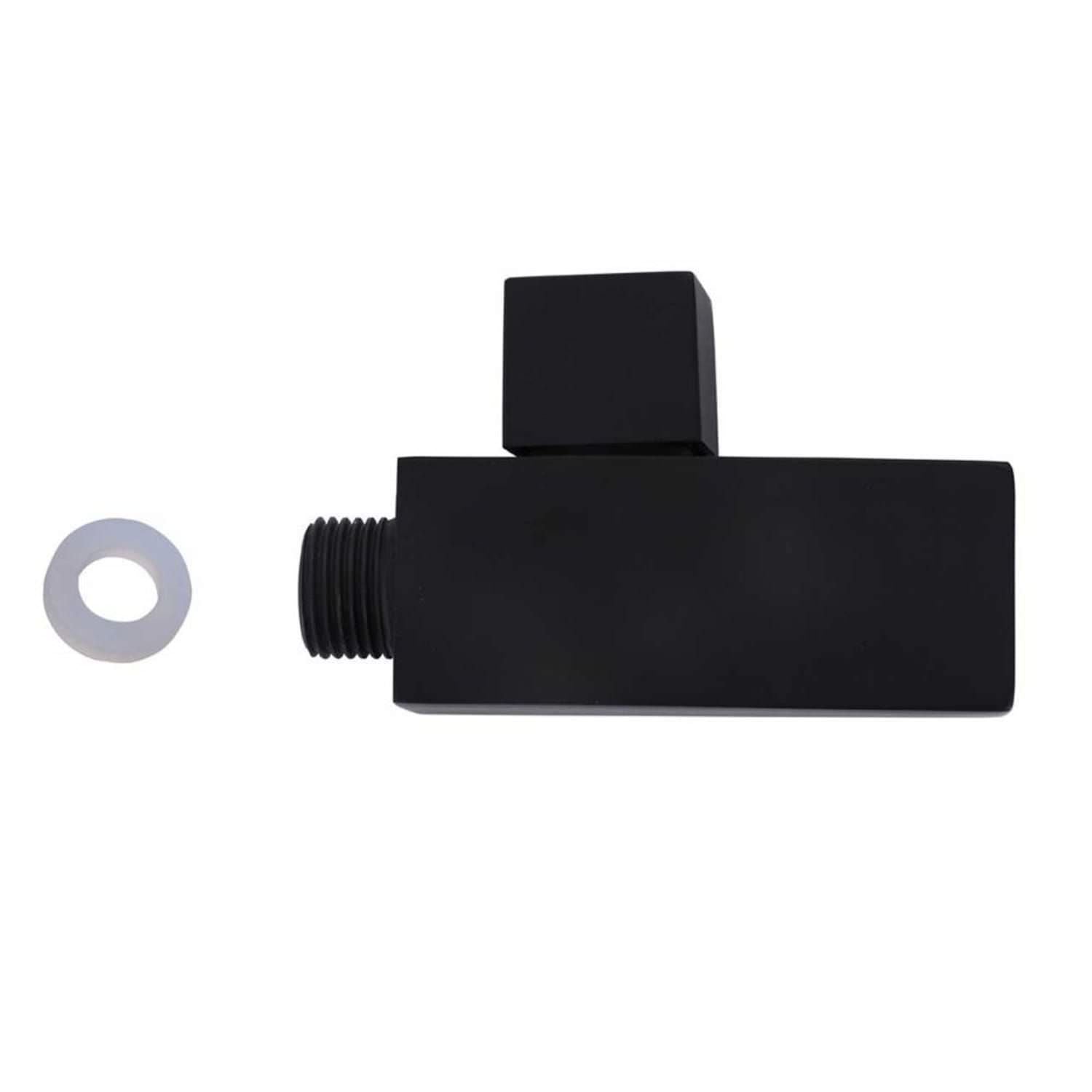 Sined Rubinetto Piedi Quadro Nero Grifo Lavapies Negro Para Jardín y Duchas Solares