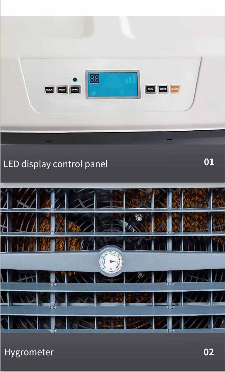 Sined Mobile 801 Raffreddatore Evaporativo Industriale Mobile Su Ruote 57 Litri Con 3 Velocità