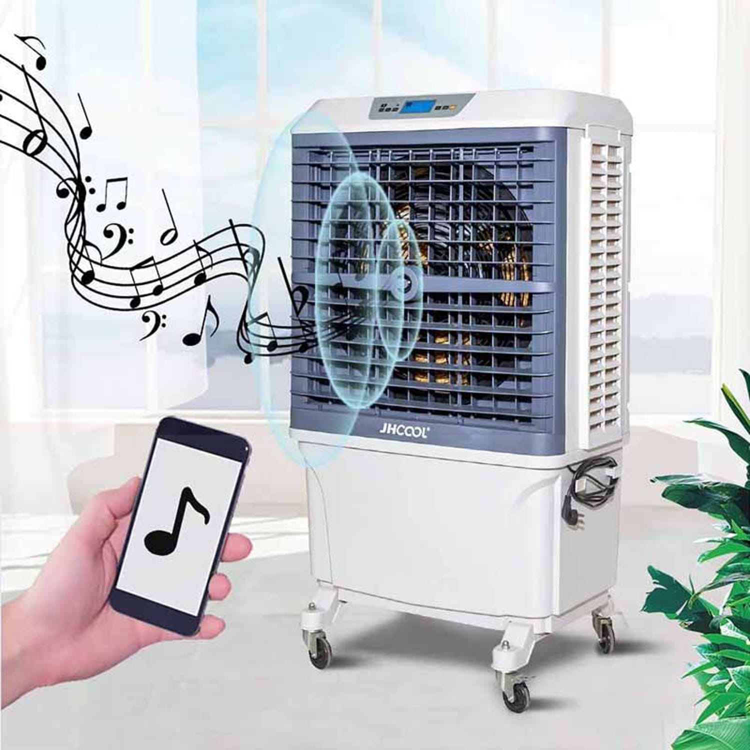 Sined Mobile 802 Frigorifero evaporativo industriale mobile su ruote Capacità 57 litri con 3 velocità