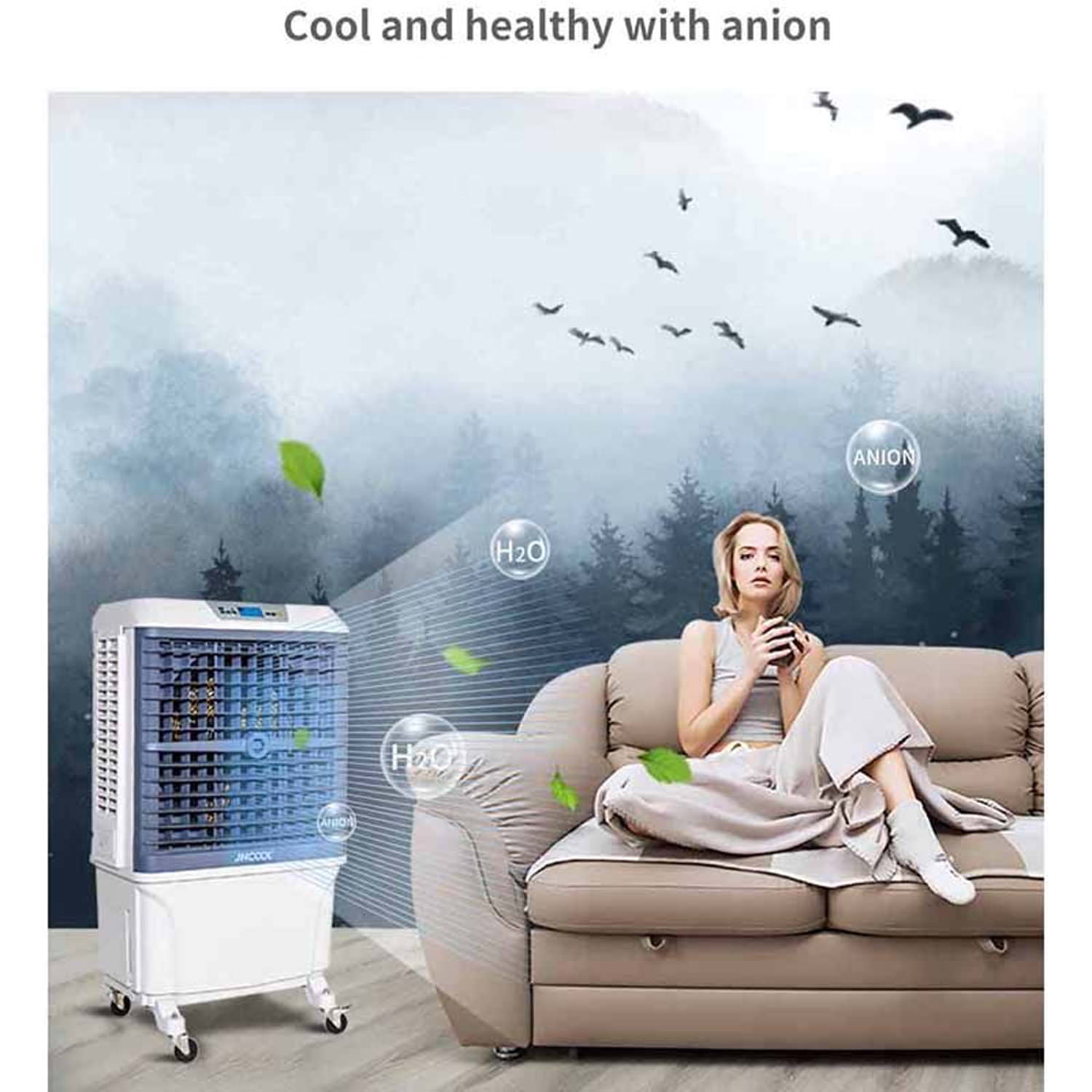 Sined Mobile 802 Frigorifero evaporativo industriale mobile su ruote Capacità 57 litri con 3 velocità