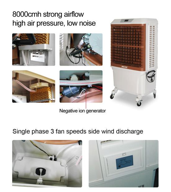 Sined Refrigerador Evaporativo Portátil 168 Con 3 Velocidades Área De Cobertura 5070 M2