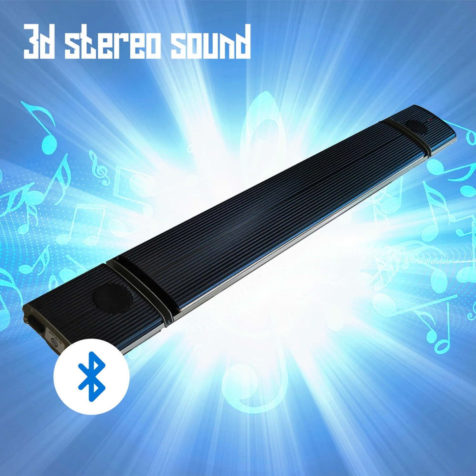 Sined Calentador De Infrarrojos De 1000w Con Mando a Distancia Con Altavoces Bluetooth Negro